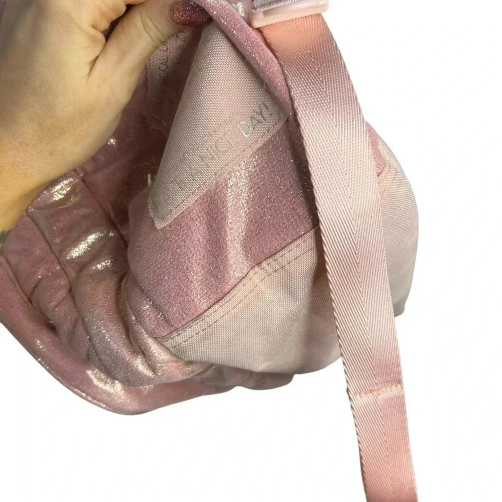 Justice B Initial Book Bag Backpack Rose Gold Justice Store Rare Hard To Find - Picture 8 of 8